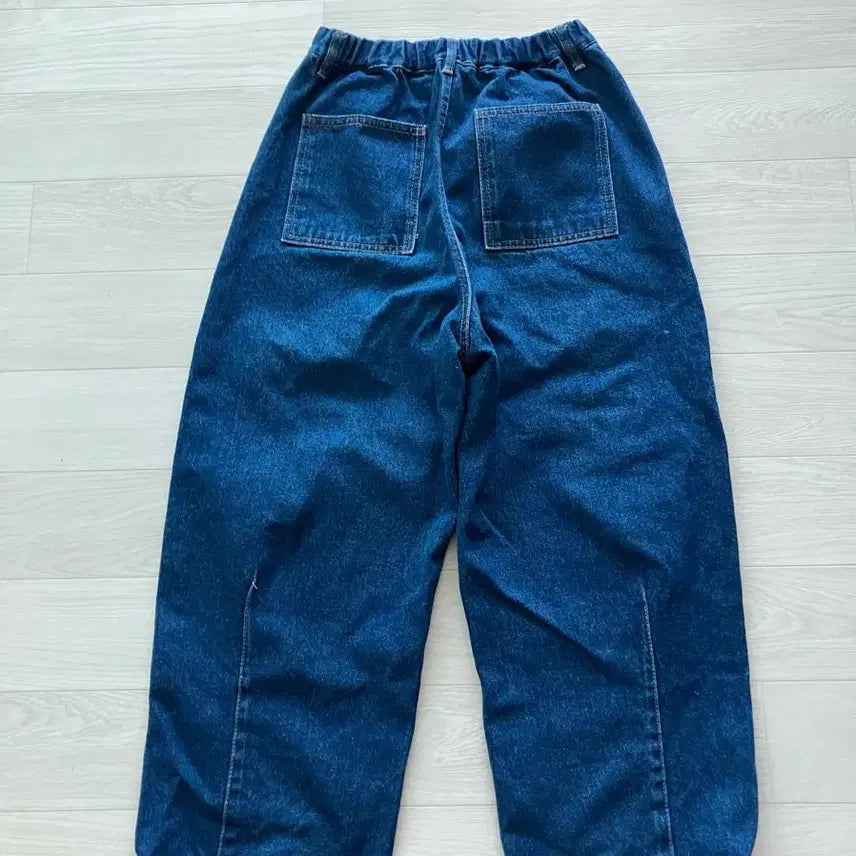 [SOLD OUT] 바이주베리 와이드 진청 여자 밴딩바지