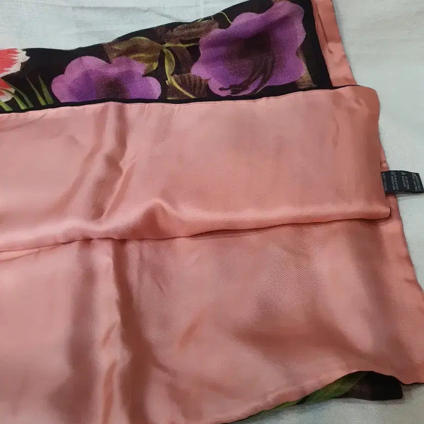 [BUNJANG] KENZO Flower Pattern Silk Scarf / KENZO 겐조 플라워 패턴 스카프 실크
