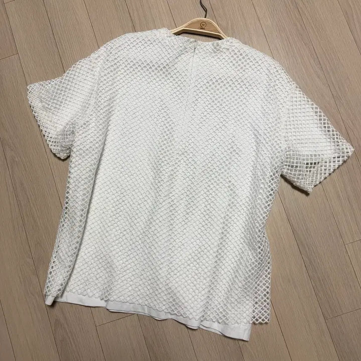 [BUNJANG] 한섬 랑방컬렉션LANVIN 튤 레이어드티셔츠 시스루블라우스메쉬매쉬망사반팔 / 한섬 랑방컬렉션LANVIN 튤 레이어드티셔츠 시스루블라우스메쉬매쉬망사반팔