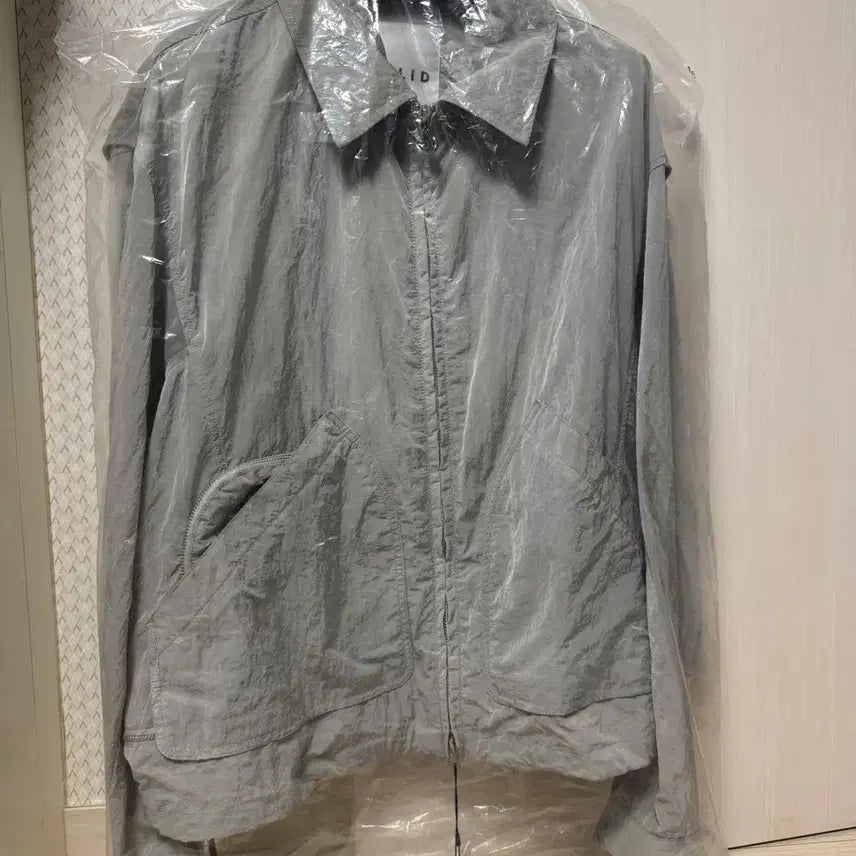 [BUNJANG] Solid Homme Gray Zipper Light Jacket (Size 46) / 솔리드옴므 25ss 그레이 지퍼 라이트 자켓 (46)