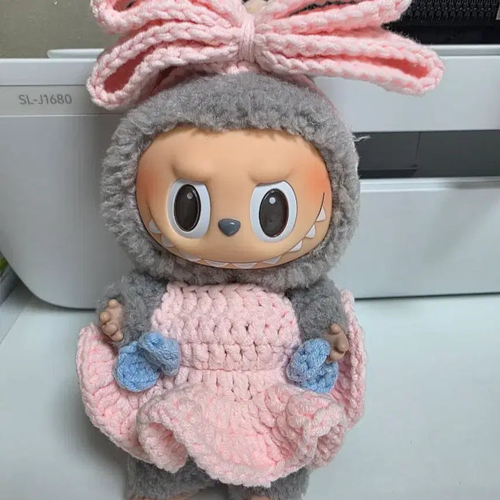 [BUNJANG] Laubuubu Doll Set / 라부부 인형,뜨개옷,악세사리 전부
