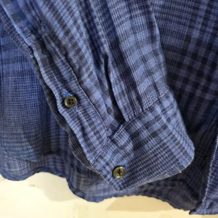[BUNJANG] Summer Linen Check Pattern Shirt / 봄 여름  고급스런  마 린넨  남방셔츠   깨끗해요 가슴단면 61