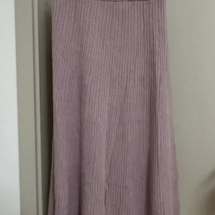 [BUNJANG] Viscose Blend Pink Knit Long Skirt / [새상품] 비스코스 핑크 니트 롱스커트 A라인