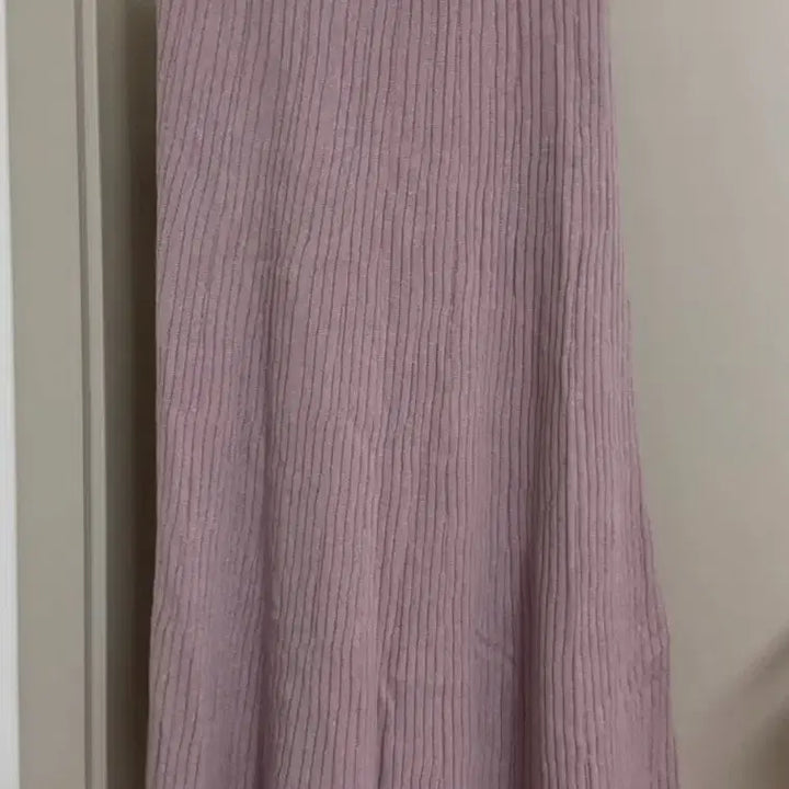 [BUNJANG] Viscose Blend Pink Knit Long Skirt / [새상품] 비스코스 핑크 니트 롱스커트 A라인