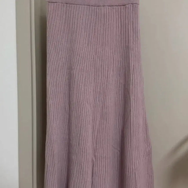 [BUNJANG] Viscose Blend Pink Knit Long Skirt / [새상품] 비스코스 핑크 니트 롱스커트 A라인