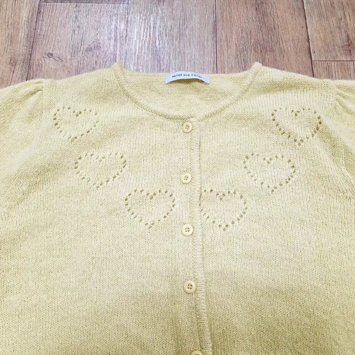 [BUNJANG] Peterandwendy Heart Pattern Cardigan / 피터앤웬디(peterandwendy) 하트 뿅뿅가디건 프리사이즈 새상품