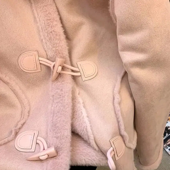 [BUNJANG] Pink Faux Suede Coat / 새상품 무스탕 분홍색