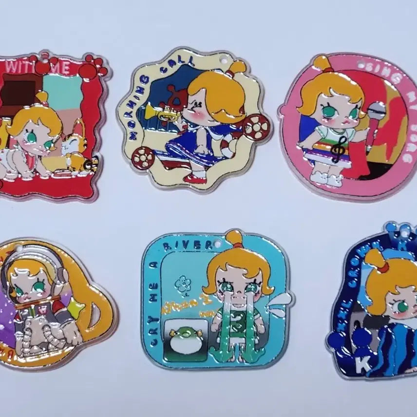 [BUNJANG] Molly Character Acrylic Pendant (DIY Keychain Set) / DIY 아크릴 몰리 캐릭터 팬던트