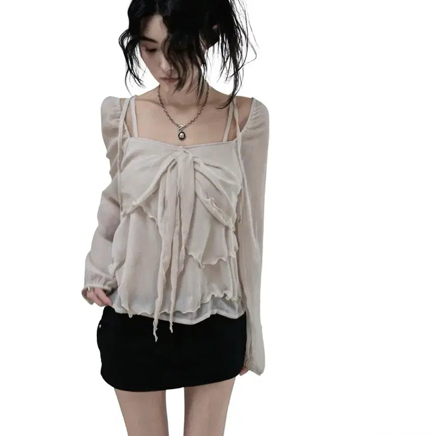 [BUNJANG] Chicwin Frey Chiffon Blouse / 시크윈 프레이 쉬폰 블라우스