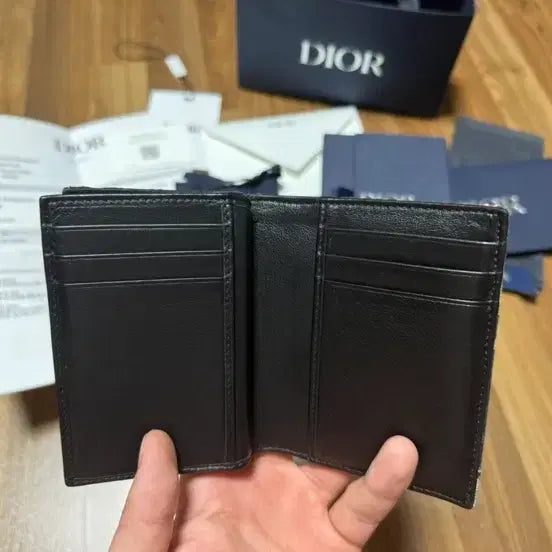 [SOLD OUT] 디올 오블리크 3단 카드 지갑 베이지 &amp; 블랙