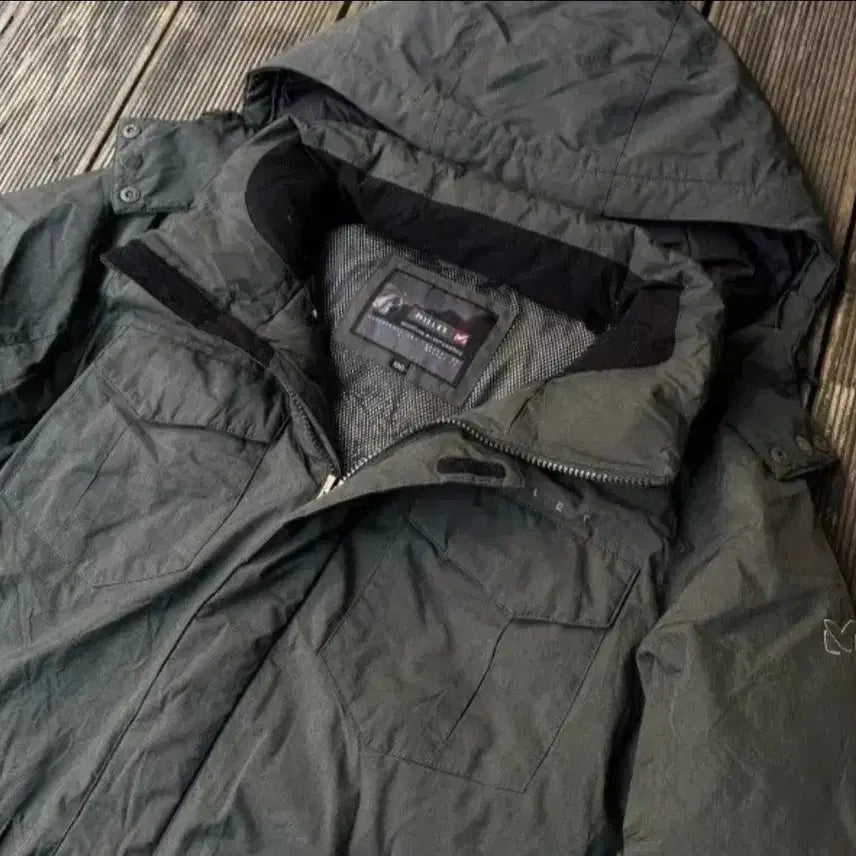 [BUNJANG] Millet Khaki Padded Jumper / 밀레 카키패딩 카키점퍼 100/L