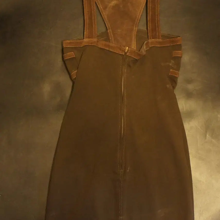 [BUNJANG] Vintage Leather Mini Slip Dress / 1363 가죽빈티지원피스 미니원피스 끈나시원피스 슬립원피스 케주얼원피스