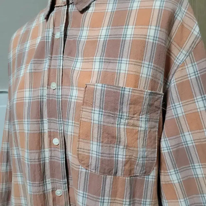 [SOLD OUT] 오렌지 체크 남방