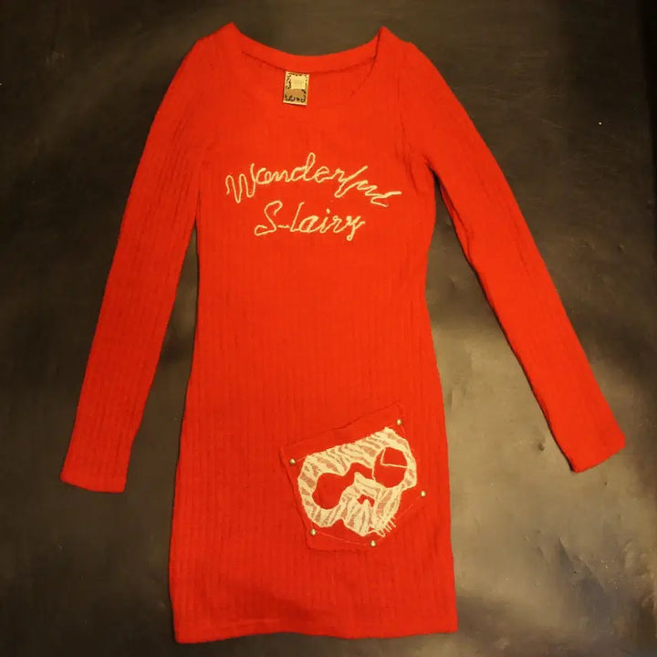 [BUNJANG] 1963 Red Knit Mini Dress / 1963 니트원피스 미니원피스 여자원피스 롱원피스 뷔스티에원피스