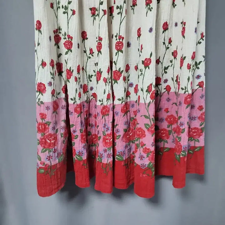 [BUNJANG] Floral Pleated Skirt / 플라워 주름 스커트