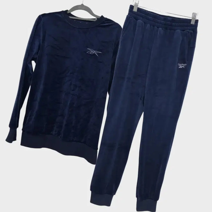 [BUNJANG] Reebok Velvet Training Set - Navy (Size S) / 리복 벨벳 트레이닝 세트 네이비 S