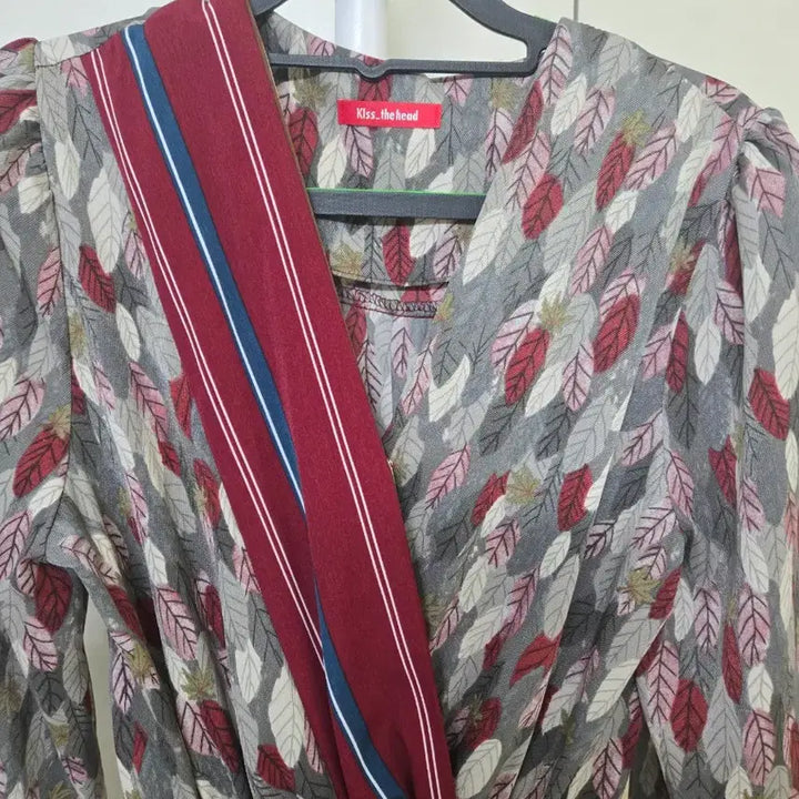 [BUNJANG] Vintage Patterned Striped Long Dress / 빈티지 패턴 스트라이프 롱 원피스
