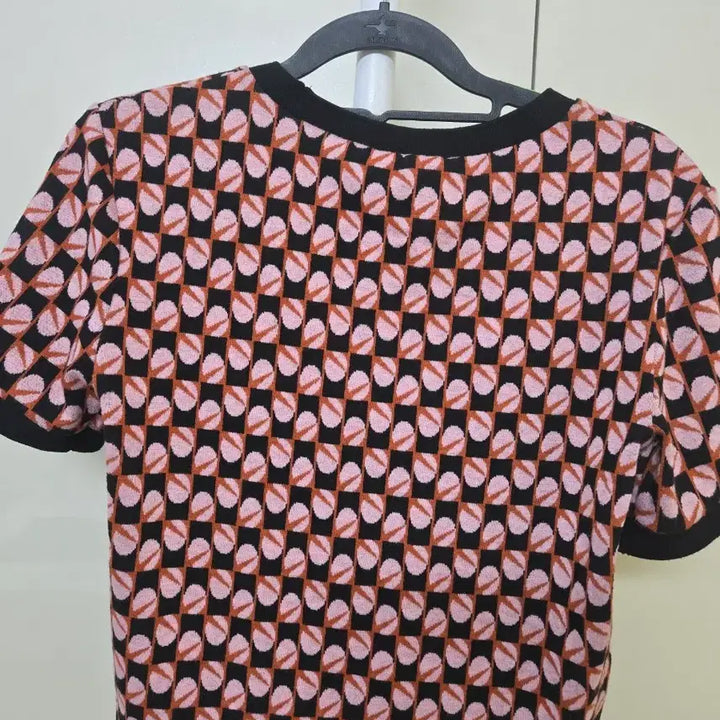 [BUNJANG] ZARA Pattern Knit Short Sleeve T-shirt / 자라 패턴 반팔 니트 티셔츠