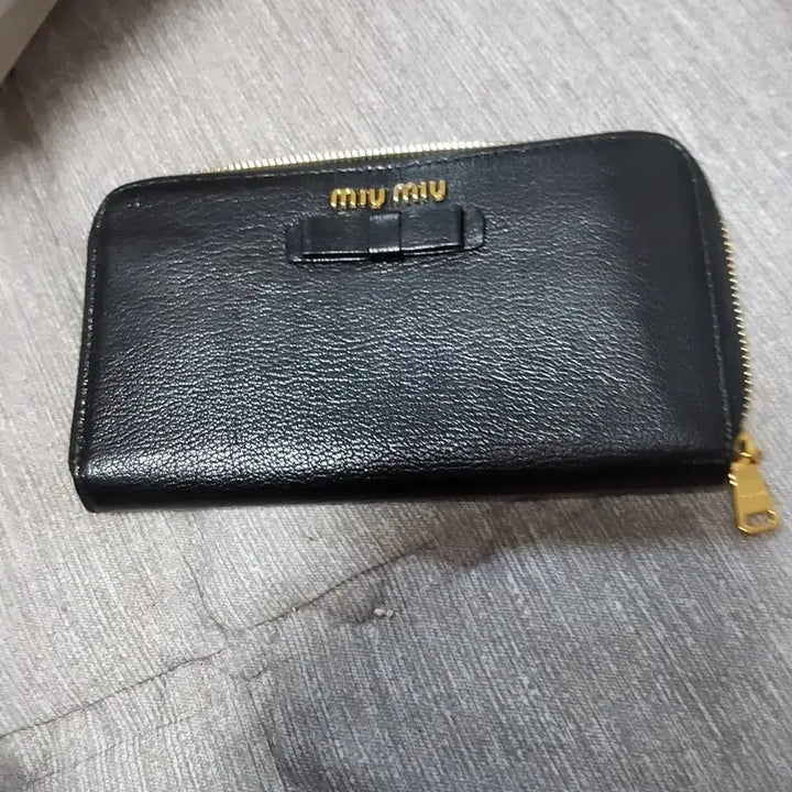 [BUNJANG] Miu Miu Black Ribbon Long Wallet / 미우미우 블랙 리본 장지갑