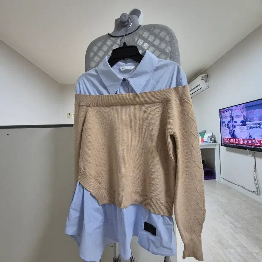 [BUNJANG] It MICHAA Blue Blouse / 잇미샤블라우스