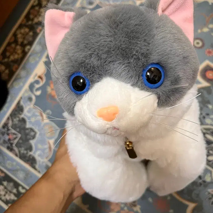 [BUNJANG] 리얼 모방 고양이 봉제인형 회색 새상품 / 리얼 모방 고양이 봉제인형 회색 새상품