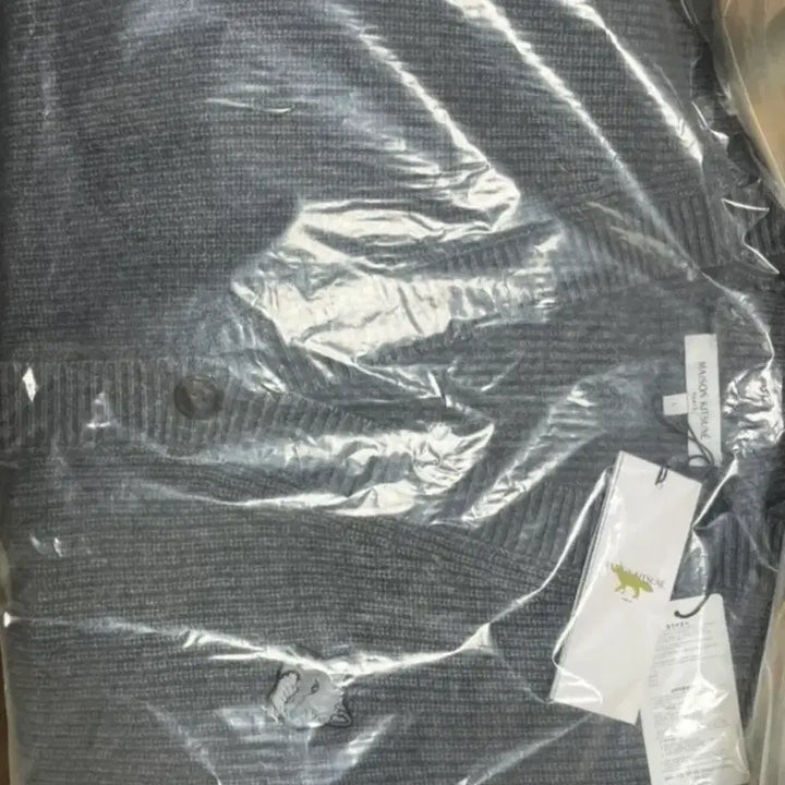 [BUNJANG] Maison Kitsune Fox Head Cardigan - Medium Grey - L Size / 메종키츠네 폭스헤드 가디건 미개봉 새상품 그레이 L