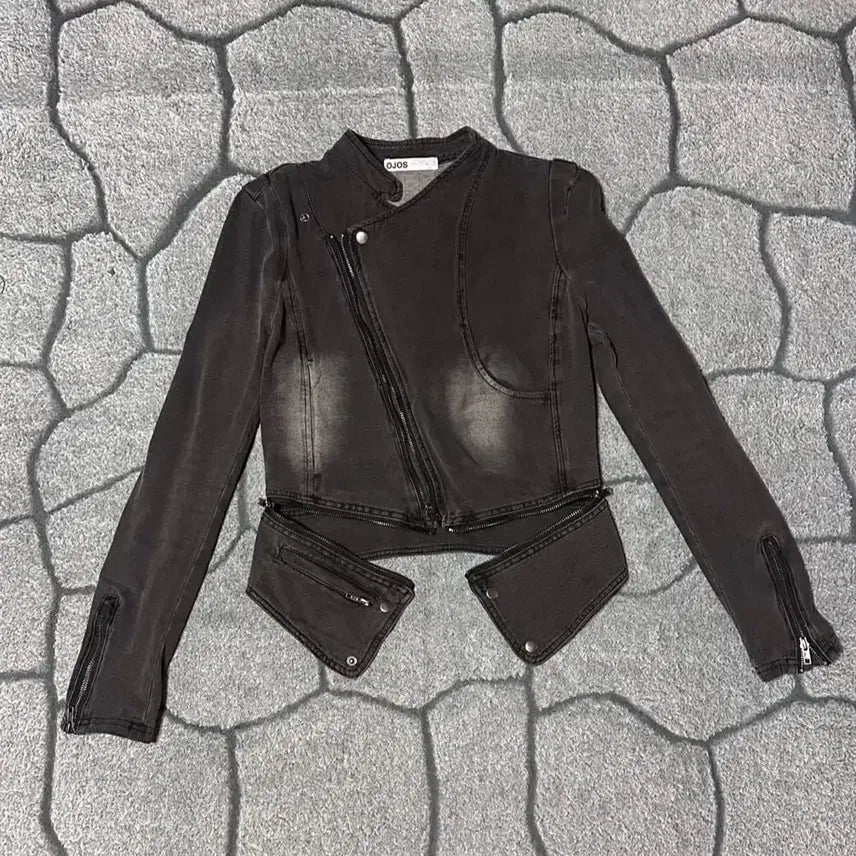 [BUNJANG] Ojos Spandex Denim Rider Jacket / 오호스 스판 데님 라이더 자켓 ojos