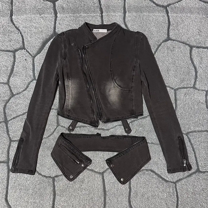 [BUNJANG] Ojos Spandex Denim Rider Jacket / 오호스 스판 데님 라이더 자켓 ojos