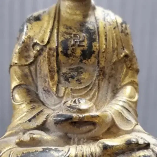[SOLD OUT] 국공내전 피난박스 보관 금동 석가모니 여래좌상 불상 골동품 수집품