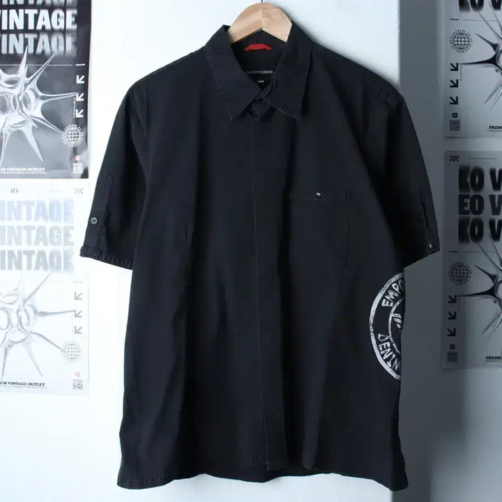 [BUNJANG] Armani Polo Shirt / (XL-2XL) 아르마니 반팔 카라 티셔츠 셔츠 남방 워싱-183E0