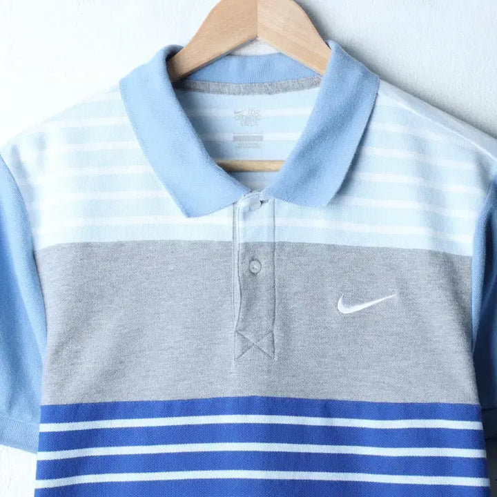 [BUNJANG] Nike Blue Polo Shirt / (L-2XL) 나이키 반팔 카라 티셔츠 빅사이즈 블루 올드스쿨-183E6