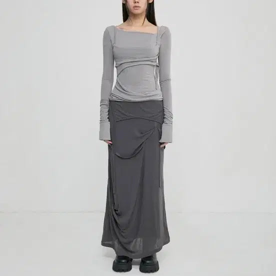 [BUNJANG] Flareup Layered Bustier Long Sleeve Top / 플레어업 Layered Bustier Long Sleeve (FL-10