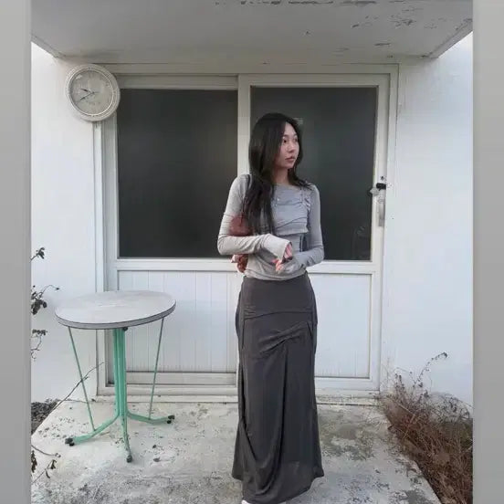 [BUNJANG] Flareup Layered Bustier Long Sleeve Top / 플레어업 Layered Bustier Long Sleeve (FL-10