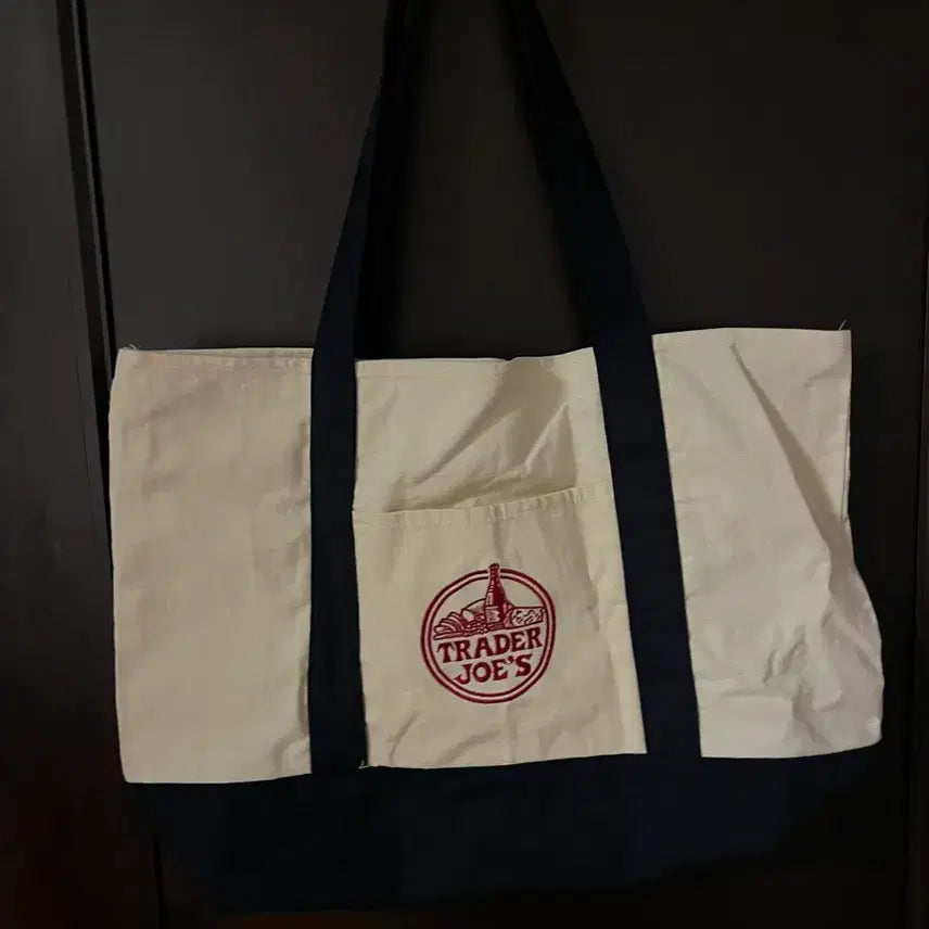 [SOLD OUT] (새상품) 트레이더조 에코백 네이비 화이트
