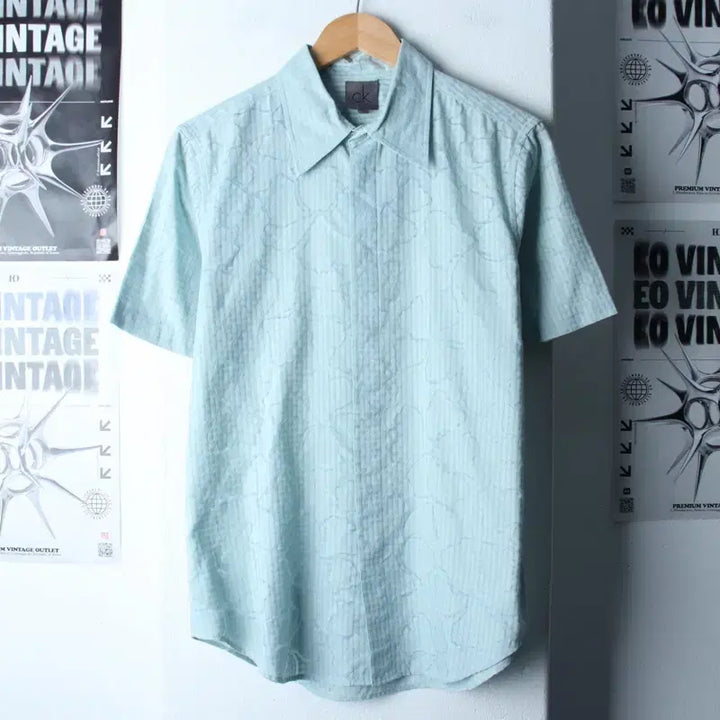 [BUNJANG] Calvin Klein Checkered Polo Shirt / (M-L) 캘빈클라인 반팔 카라 티셔츠 셔츠 남방 체크-183AF