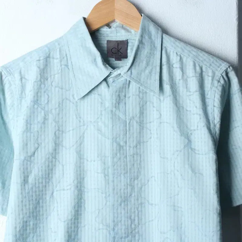 [BUNJANG] Calvin Klein Checkered Polo Shirt / (M-L) 캘빈클라인 반팔 카라 티셔츠 셔츠 남방 체크-183AF