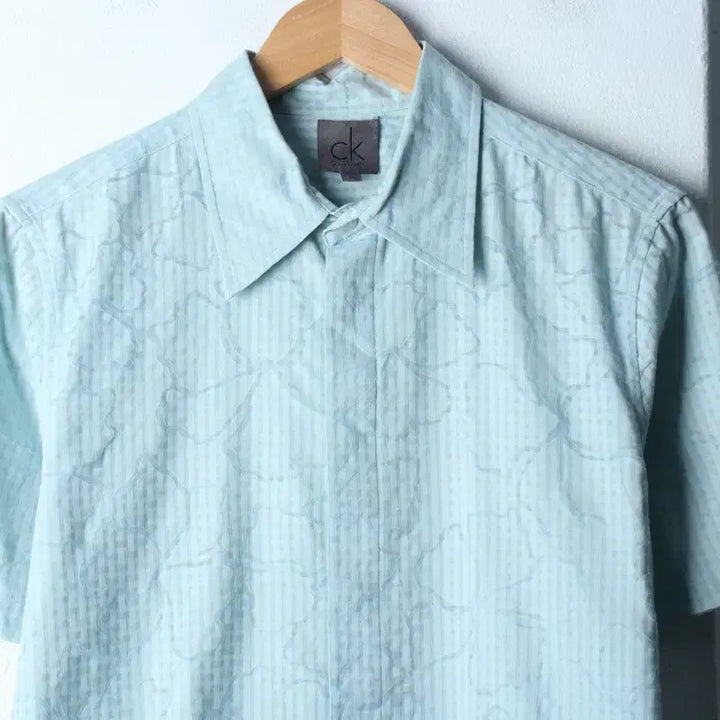 [BUNJANG] Calvin Klein Checkered Polo Shirt / (M-L) 캘빈클라인 반팔 카라 티셔츠 셔츠 남방 체크-183AF