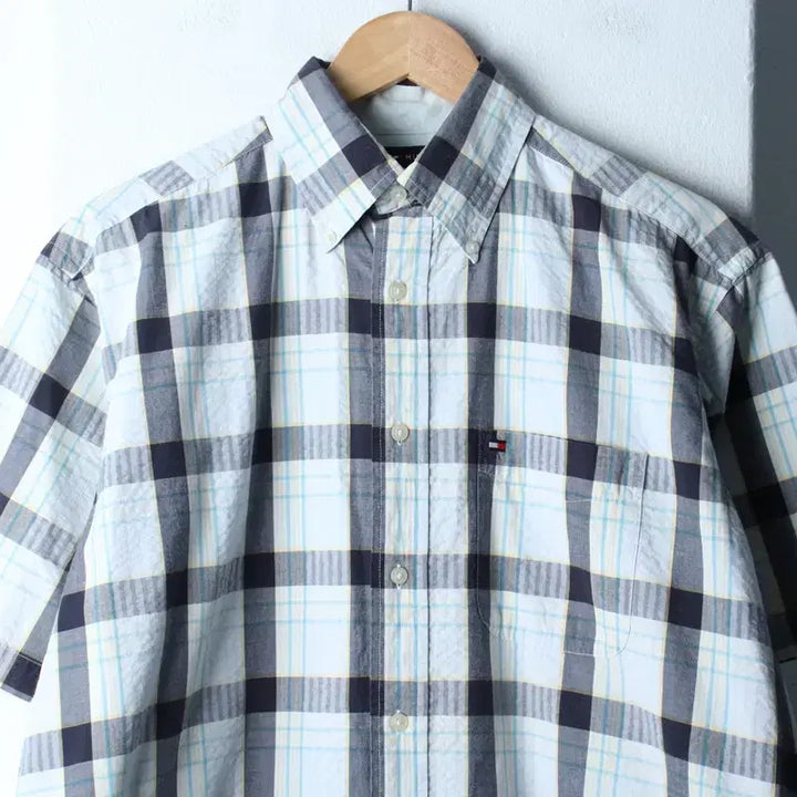 [BUNJANG] Tommy Hilfiger Checkered Polo Shirt / (S-L) 타미힐피거 반팔 카라 티셔츠 셔츠 남방 체크-183B0