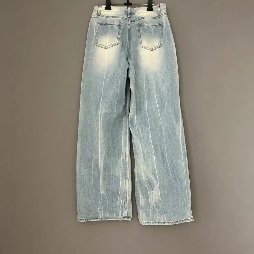 [BUNJANG] Vintage Washed Wide Denim Pants / 빈티지 워싱 와이드 데님 팬츠
