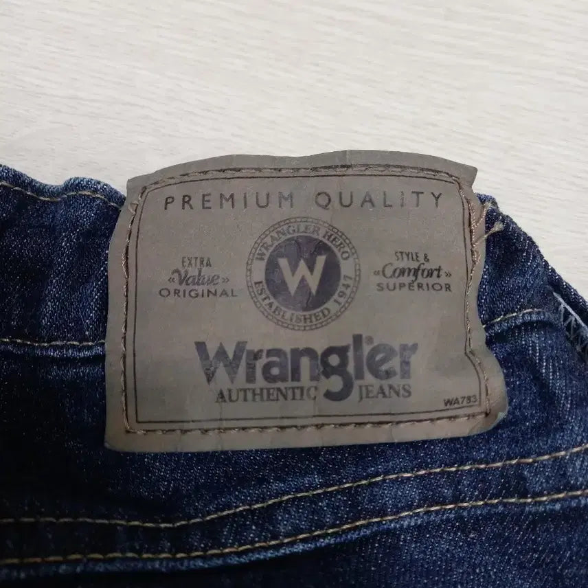 [BUNJANG] Wrangler Mexico Straight Fit Jeans / 42~Wrangler Mexico 밴딩 스판 일자진 진청 42-02