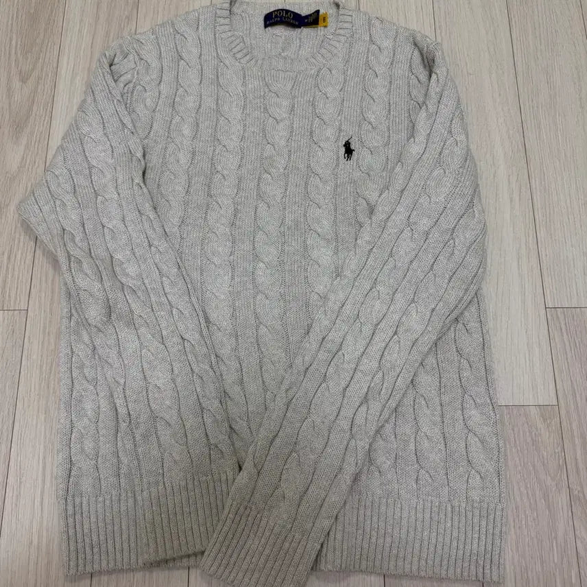 [SOLD OUT] 폴로 랄프로렌 케이블 니트 스웨터 그레이(m)