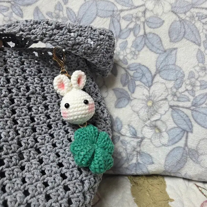 [BUNJANG] Handmade Crochet Rabbit Keyring / 토끼 뜨개키링