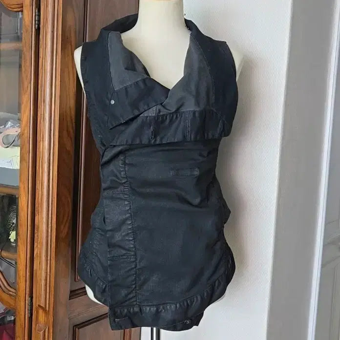 [BUNJANG] Rick Owens Denim Vest - Black / 릭오웬스[정품]데님 왁심 베스트/M