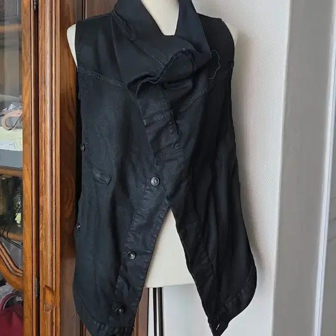 [BUNJANG] Rick Owens Denim Vest - Black / 릭오웬스[정품]데님 왁심 베스트/M