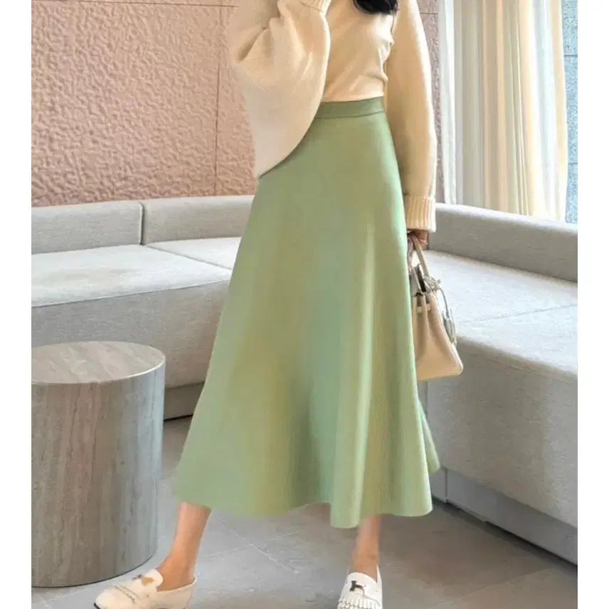[BUNJANG] Jasmine K Knit Long Skirt / 자스민케이 니트 스커트