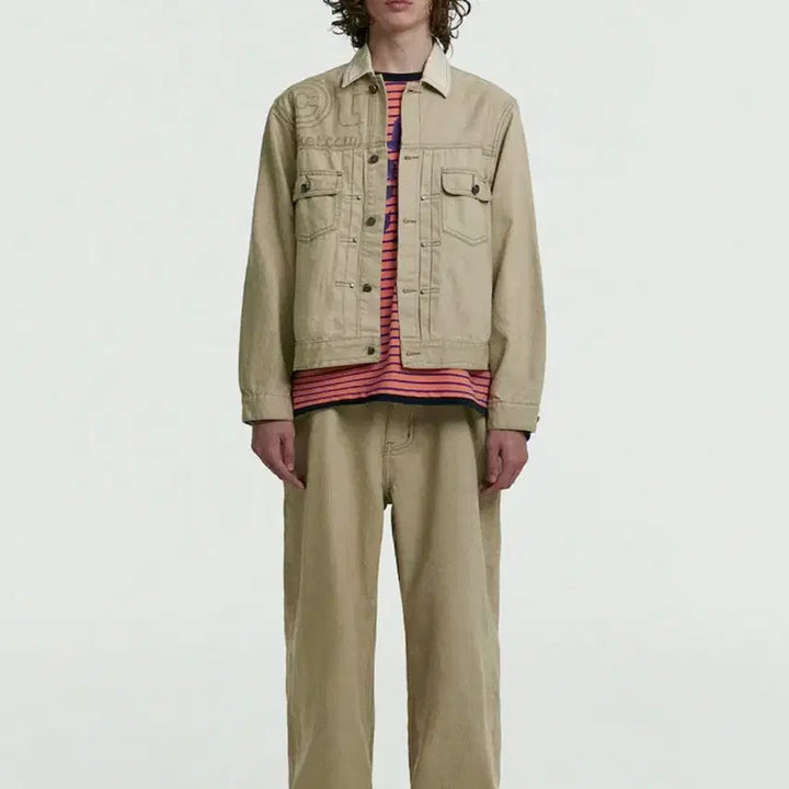 [BUNJANG] Immaze Curve Stitch Jacket - Beige / (새상품) 테켓 자켓 Immaze Curve Stitch Jacket -