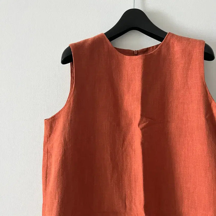 [BUNJANG] A Little Bit Orange Linen Mini Dress / 어리틀빗 오렌지 린넨 원피스