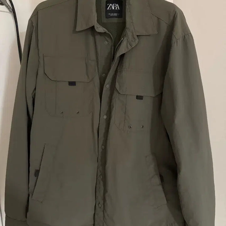 [BUNJANG] Zara Shirt Outerwear (Khaki, L) / 자라 셔츠형 아우터(카키색)