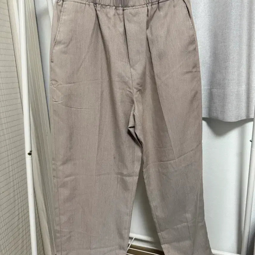 [BUNJANG] Halfk Rise Banding Summer Slacks / 하프크 라이즈 밴딩 여름슬랙스