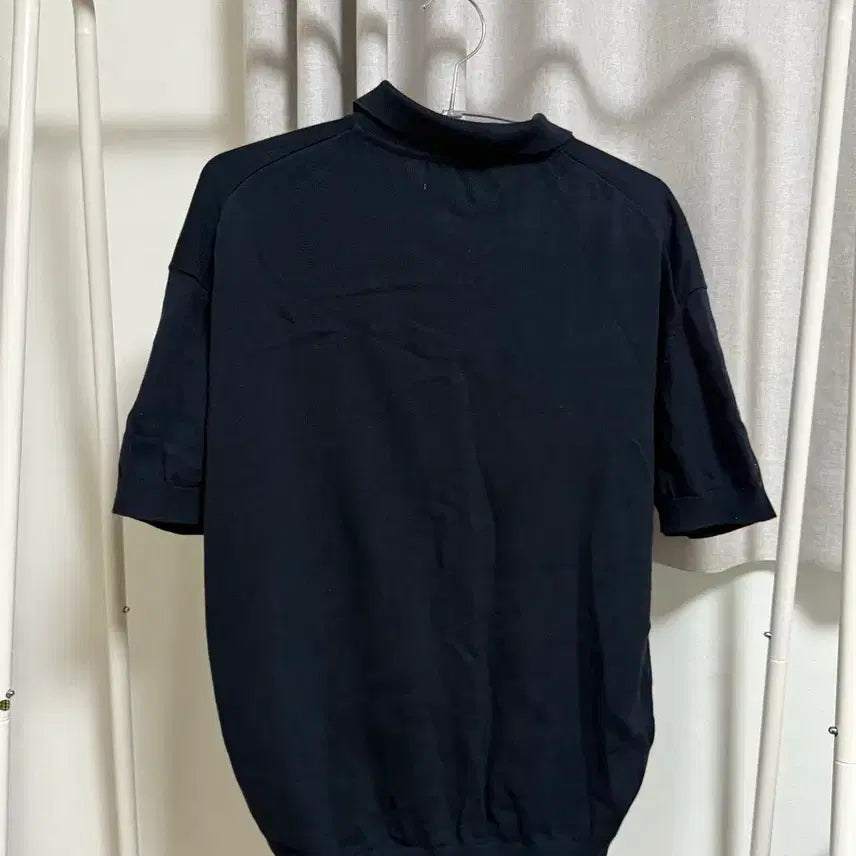 [BUNJANG] Lont Navy Knit T-shirt / 론트 반팔니트